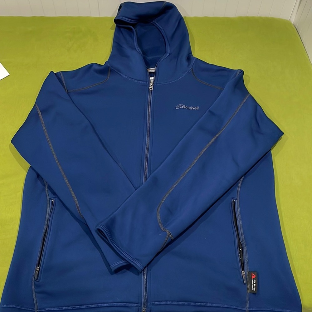 Navy Blue Cloudveil zip up hoodie